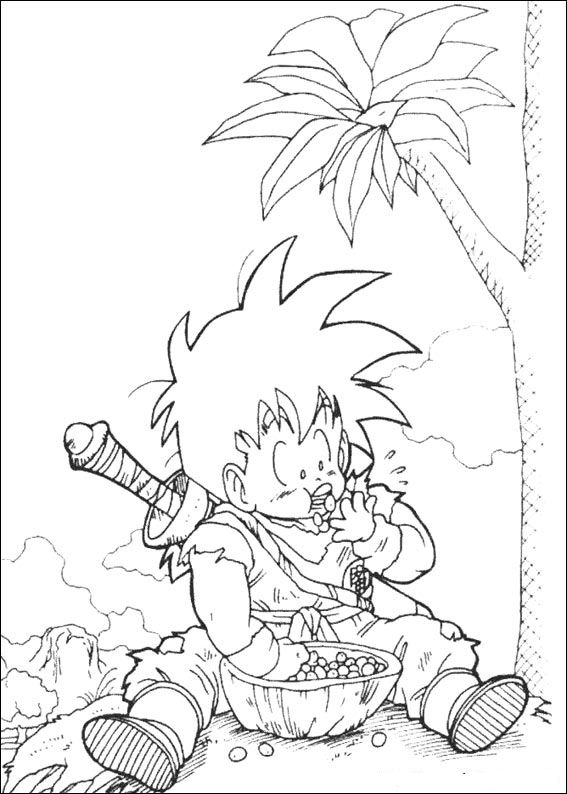 Plansa de colorat cu Dragon Ball Z 37 31